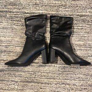Black Leather Women's Boots